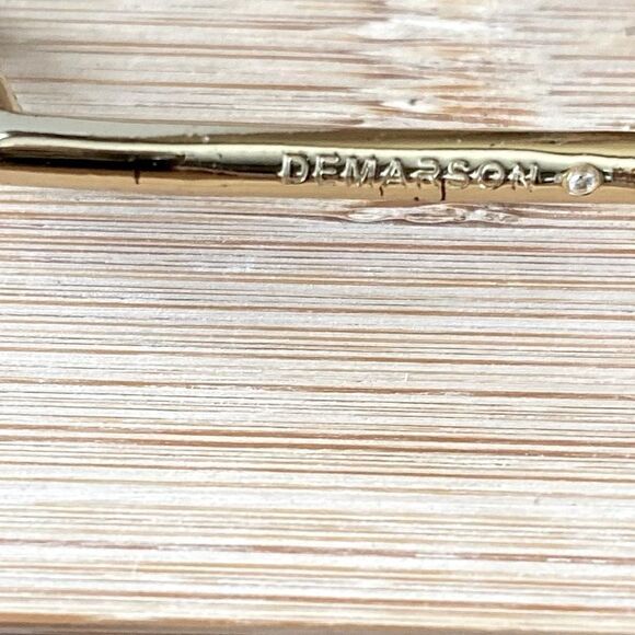 Demarson Mini Yana Earrings Gold Pave Asymmetric Drop Earrings. EUC! - Picture 5 of 9